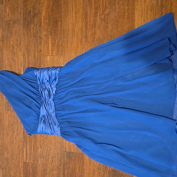London Times Royal Blue One Sboulder Dress - Picture 2 of 9